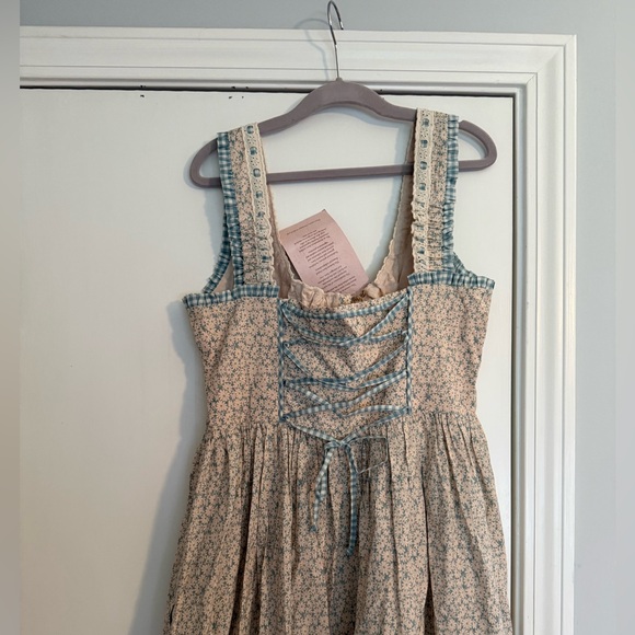 NWT Christy Dawn Bleu Phlox Sleeveless Maxi Dress with Ruffle Details Size Small - Picture 6 of 9